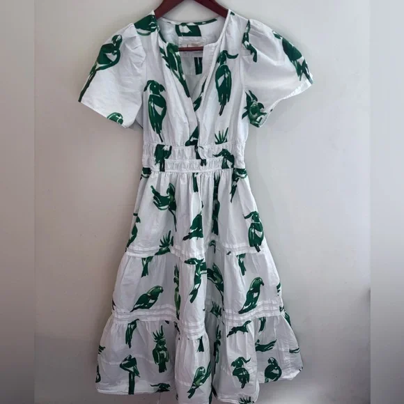 XSP Anthropologie Somerset Flutter Sleeve Maxi Dress no flaws - Picture 3 of 6